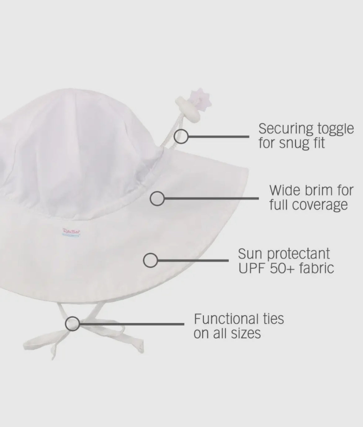 Kid White Sun Protective Hat