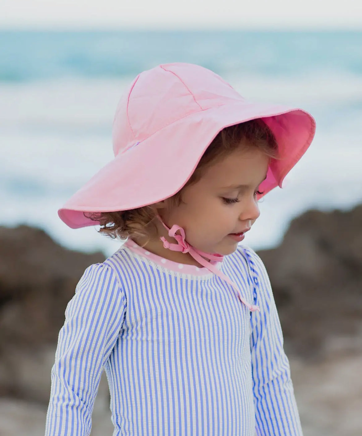 Kids Pink Sun Protective Hat
