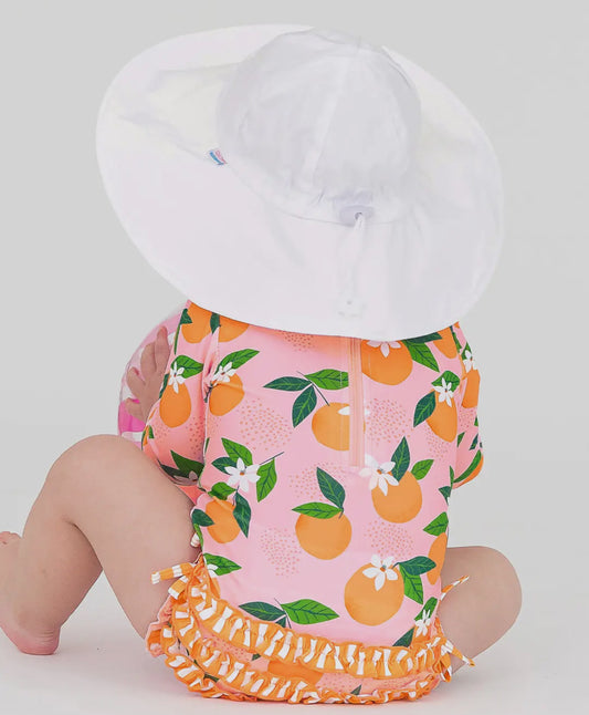 Kid White Sun Protective Hat